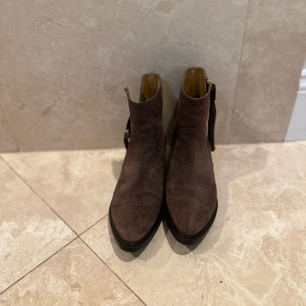 Boho Brown Suede Ankle Boots